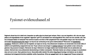 Fysionet-evidencebased.nl thumbnail
