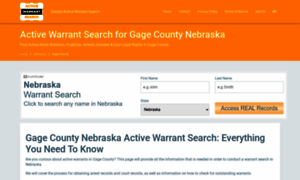 Gage-county-nebraska.activewarrantsearch.today thumbnail