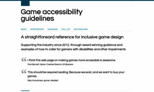 Gameaccessibilityguidelines.com thumbnail