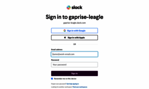 Gaprise-leagle.slack.com thumbnail
