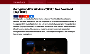 Garagebandforwindows.info thumbnail