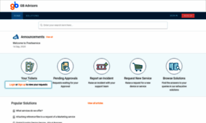 Gbadvisorsservicedesk.freshservice.com thumbnail