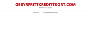 Gebyrfrittkredittkort.com thumbnail