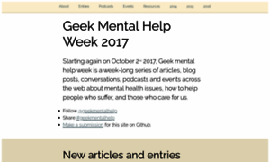 Geekmentalhelp.com thumbnail