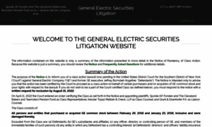 Generalelectricsecuritieslitigation.com thumbnail