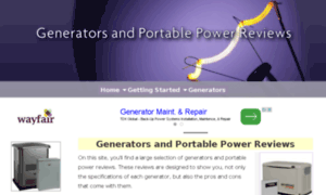 Generatorsandportablepowerreviews.com thumbnail