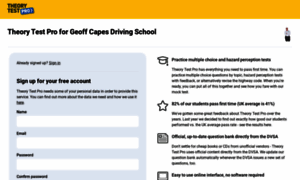 Geoffcapesdrivertraining.theorytestpro.co.uk thumbnail