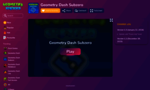 Geometrydashsubzero.net thumbnail