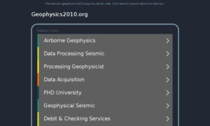 Geophysics2010.org thumbnail