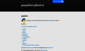Geopython.github.io thumbnail