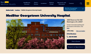 Georgetownuniversityhospital.org thumbnail