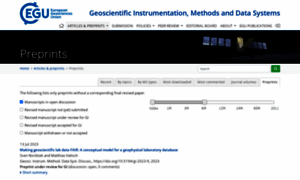 Geosci-instrum-method-data-syst-discuss.net thumbnail