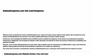 Getleadresponse.com.ipaddress.com thumbnail