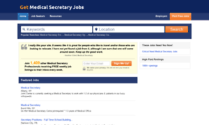 Getmedicalsecretaryjobs.com thumbnail
