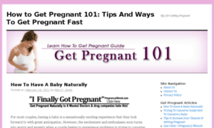 Getpregnant101.org thumbnail