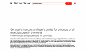 Getusermanuals.com thumbnail