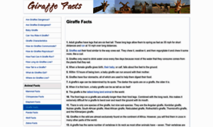 Giraffefacts.org thumbnail