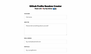 Github-profile-readme-creator.web.app thumbnail