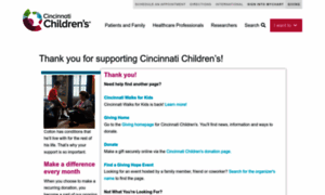 Give.cincinnatichildrens.org thumbnail