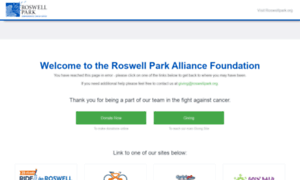 Give.roswellpark.org thumbnail