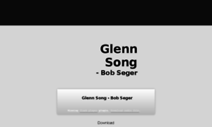 Glenn-song.bobseger.com thumbnail