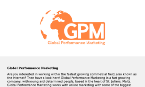 Globalperformancemarketing.net thumbnail