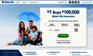 Globelife-insurance.com thumbnail