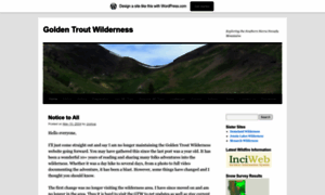 Goldentroutwilderness.org thumbnail