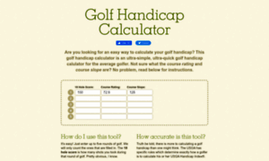 Golfhandicapcalculator.com thumbnail