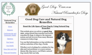 Good-dog-care.com thumbnail