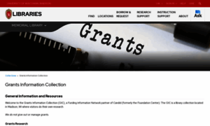 Grants.library.wisc.edu thumbnail