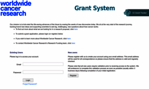 Grants.worldwidecancerresearch.org thumbnail