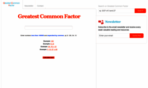 Greatestcommonfactor.net thumbnail