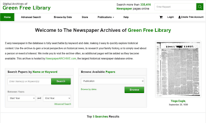 Greenfreelibrary.newspaperarchive.com thumbnail