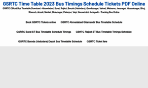 Gsrtctimetable.in thumbnail