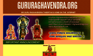 Gururaghavendra.net thumbnail