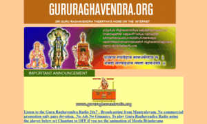 Gururaghavendra.org thumbnail