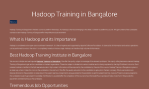 Hadooptraininginbangalore.widezone.net thumbnail