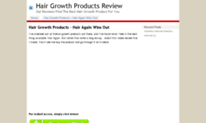 Hairgrowthproductsreview.net thumbnail