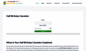 Halfbirthday-calculator.com thumbnail