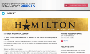 Hamiltonlottery.broadwaydirect.com thumbnail