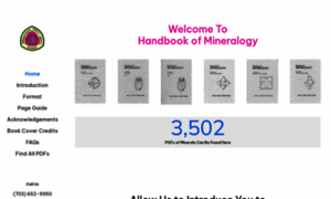 Handbookofmineralogy.org thumbnail