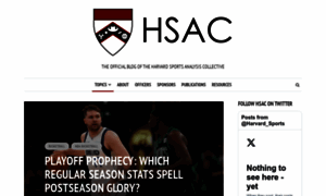 Harvardsportsanalysis.org thumbnail