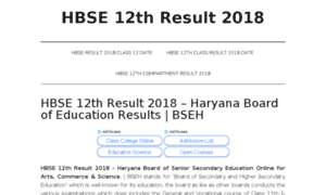 Hbse12thresult2018.in thumbnail