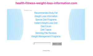 Health-fitness-weight-loss-information.com thumbnail