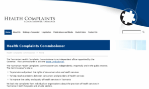Healthcomplaints.tas.gov.au thumbnail
