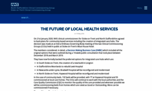 Healthservicesnorthstaffs.nhs.uk thumbnail