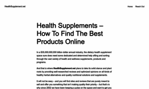Healthsupplement.net thumbnail