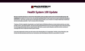 Healthsystem100.com thumbnail
