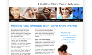 Healthyskincareadvisor.com thumbnail